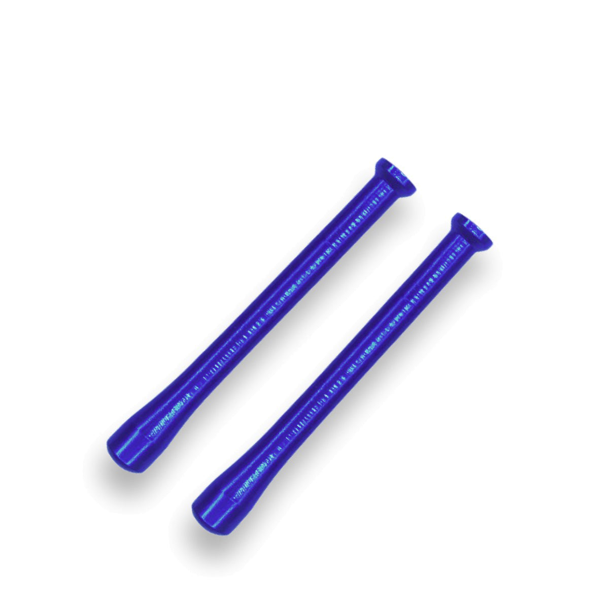 2 x Colored Metal Straw Strohhalm Ziehröhrchen Snuff Bat Snorter Nasal Tube Bullet Sniffer Snuffer (Blau)