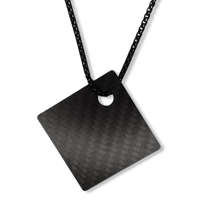 Hack card made of real carbon fiber in mini format including black chain. Pull and hack card black, stable and elegant made of carbon