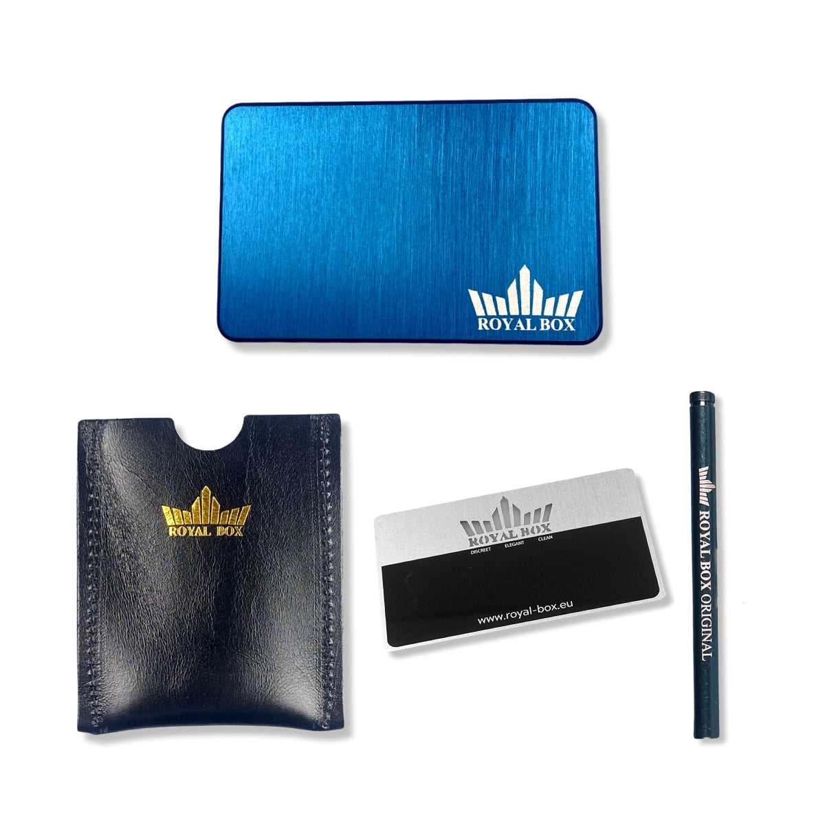 Royal Box Royalbox Blue Honeycomb incl. integrated tube for snuff for on the go SPECIAL EDITION