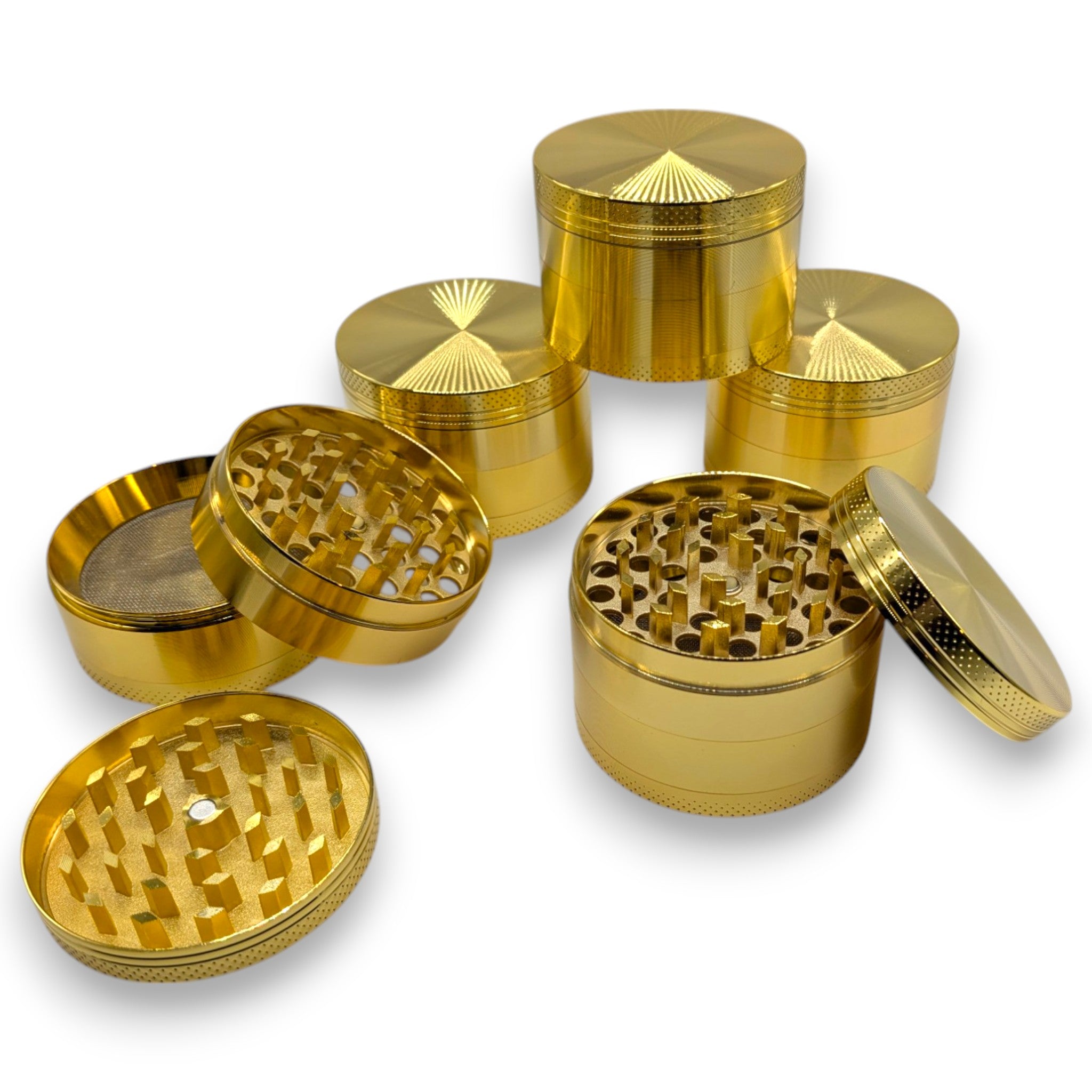 XL 4-delige Premium Grinder – 63mm – Goud