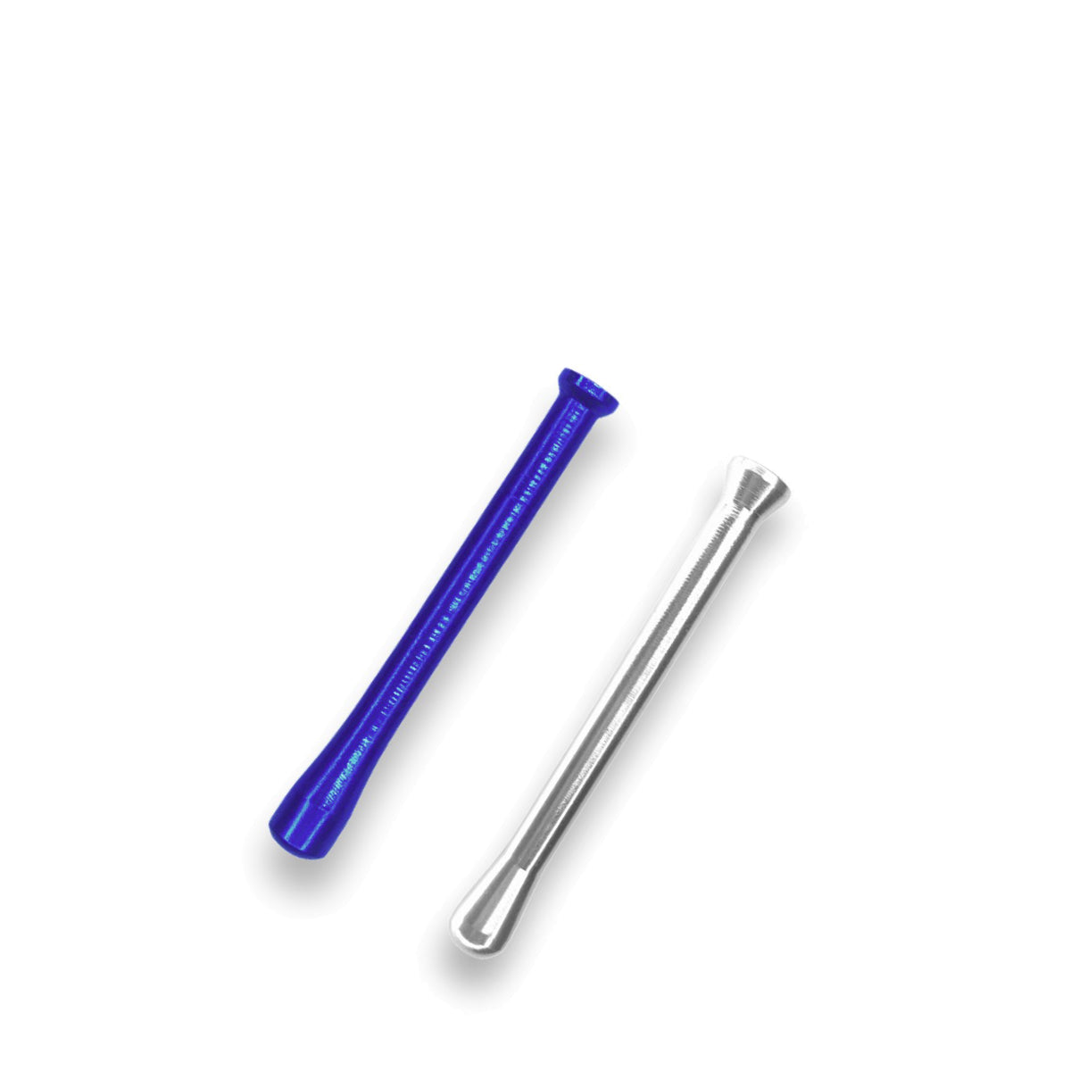 Set de 2 tubos decorativos de aluminio (68mm, Azul y Plata) – Práctico y Estiloso