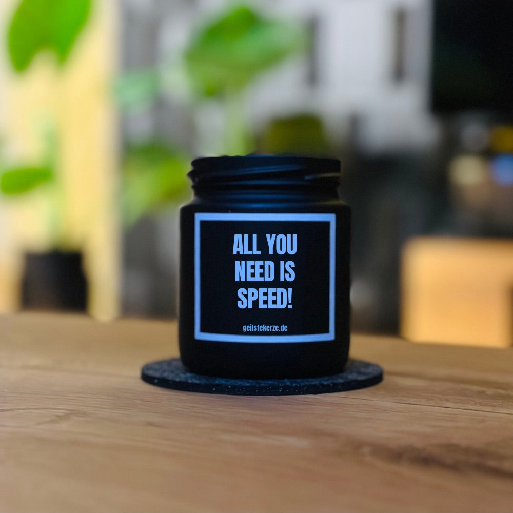 Geilste Kaars – Geurkaars "ALL YOU NEED IS SPEED"