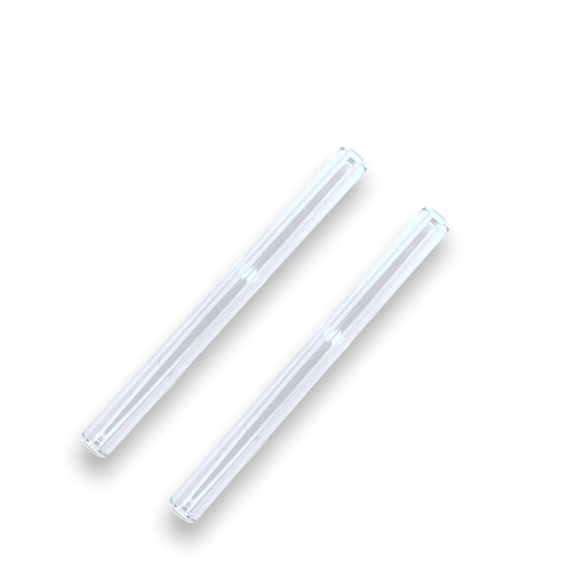 2 x glass drawing tube straw drinking straw straw snuff bat snorter nasal tube snuff very stable, 10cm long