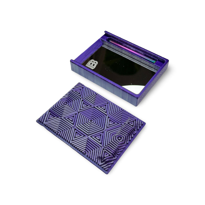 Baller box DMT Dreams Mystic Cosmic Purple avec miroir intégré, tube et cartes hack