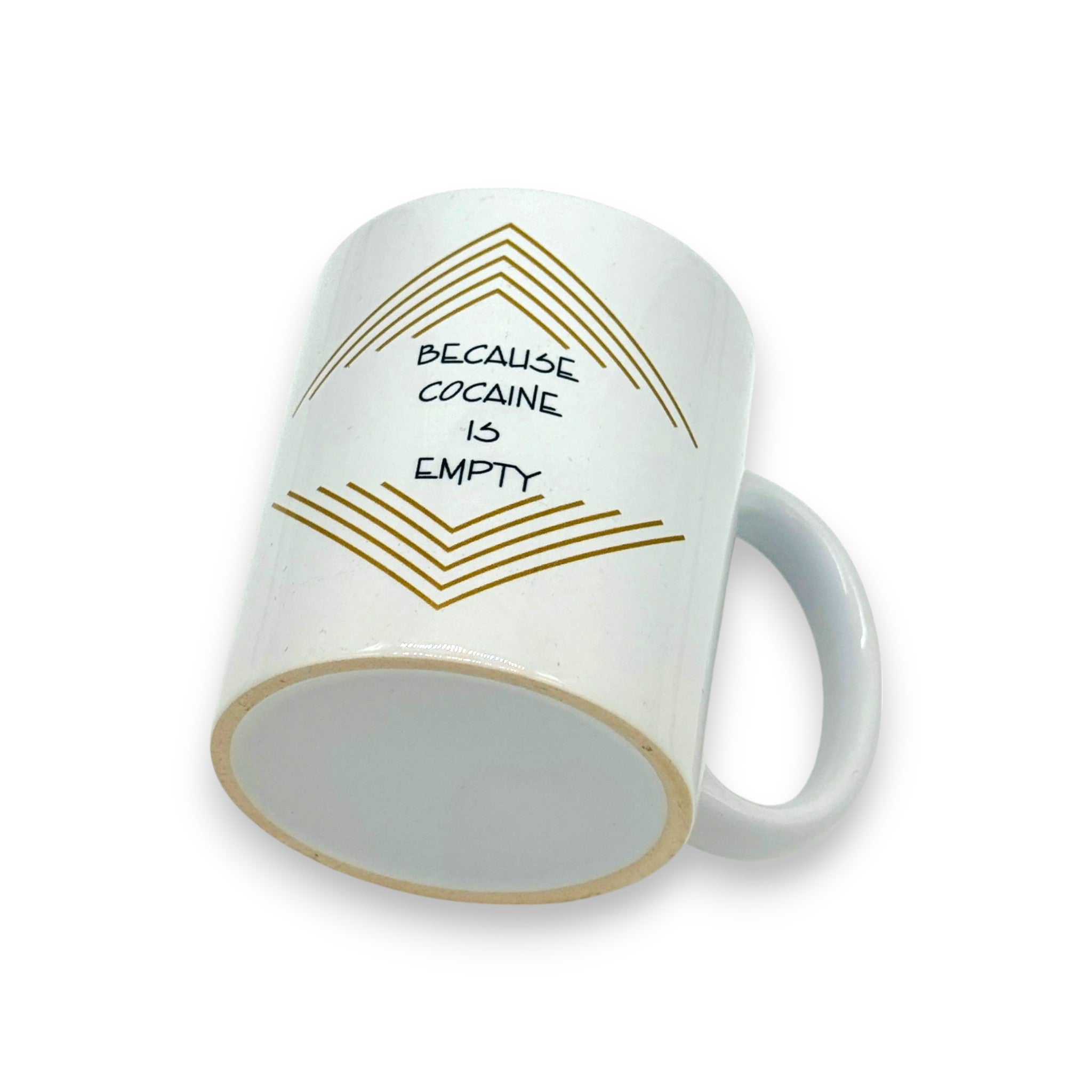 Taza divertida "Porque la cocaína está vacía" V2