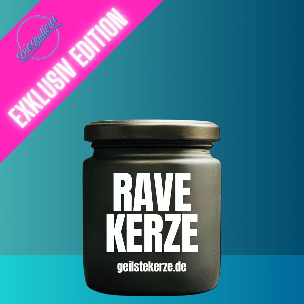 Scented candle - RAVE candle - Exclusive Die.Ballerei collection in white