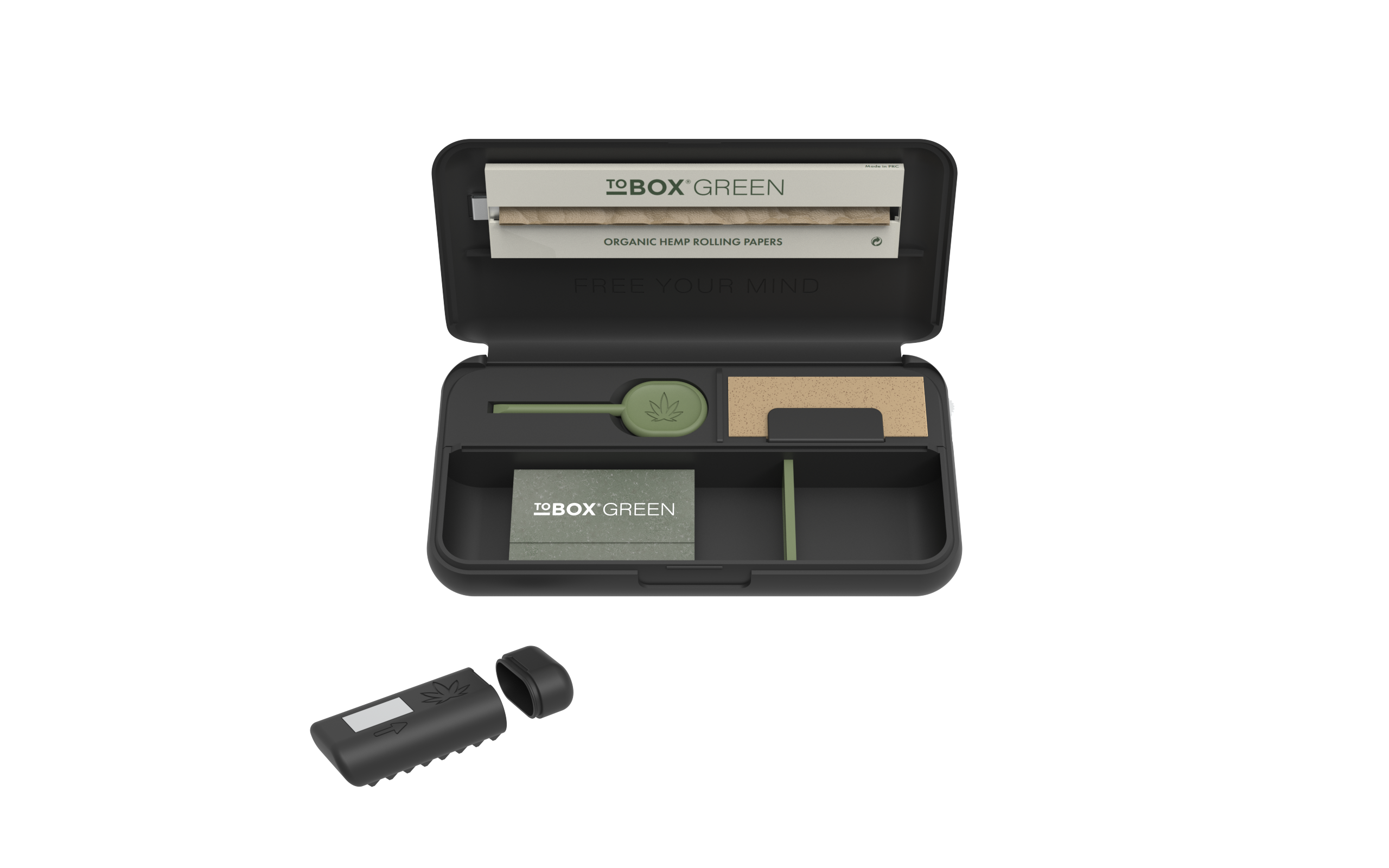 ToBOX GREEN – De perfecte TO GO-oplossing! Rolling & Grinder