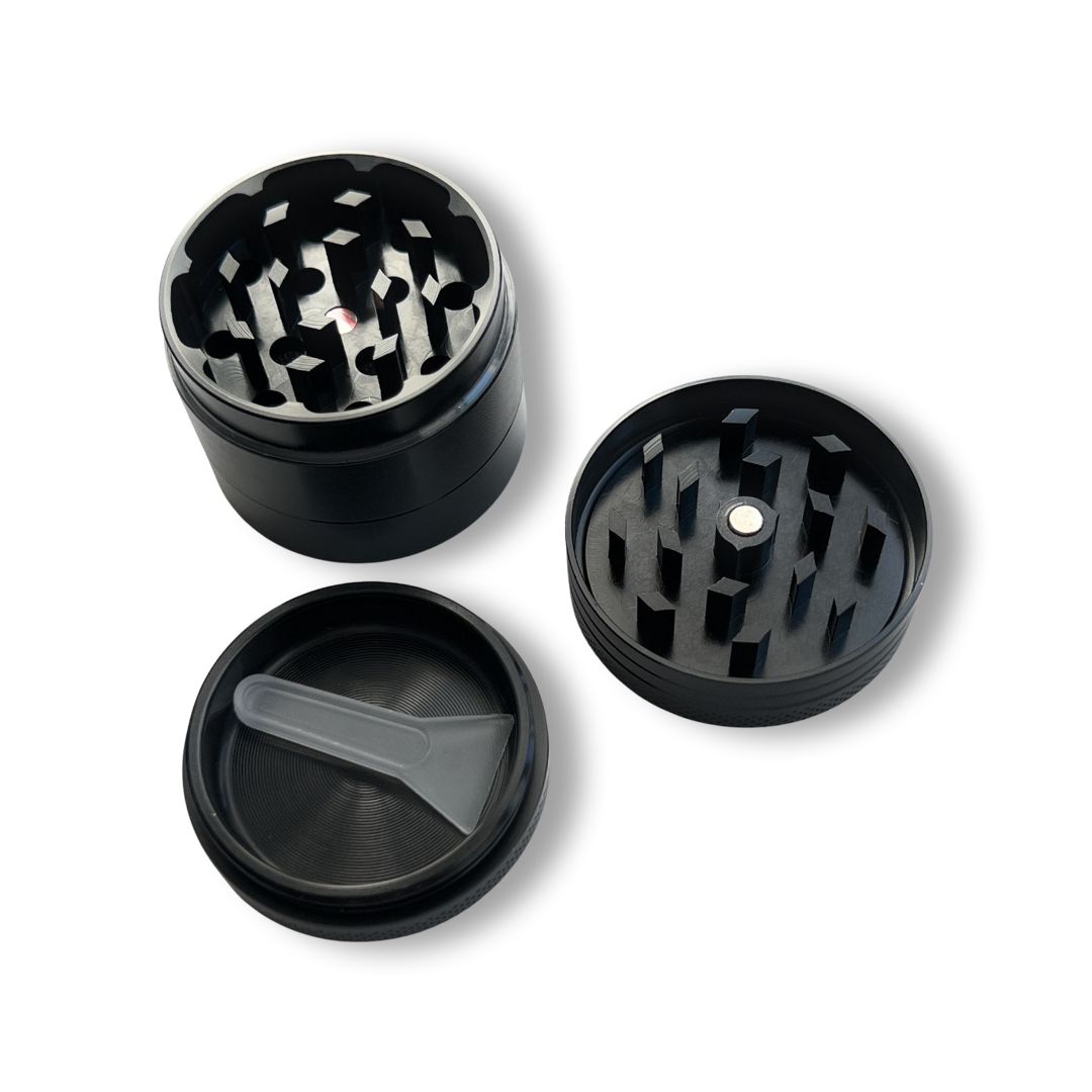 Grinder 4 Layers Aluminum with Magnet Smoking Grinder (40mmx50mm) Black