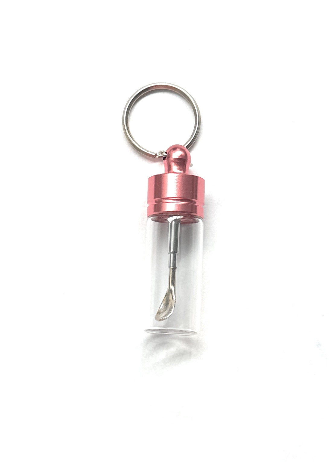 Stable dispenser with telescopic spoon – keychain in pink