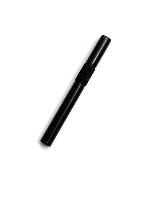 SET carbon hack card and high-quality aluminum snuff tube, grooved 80mm in matt black