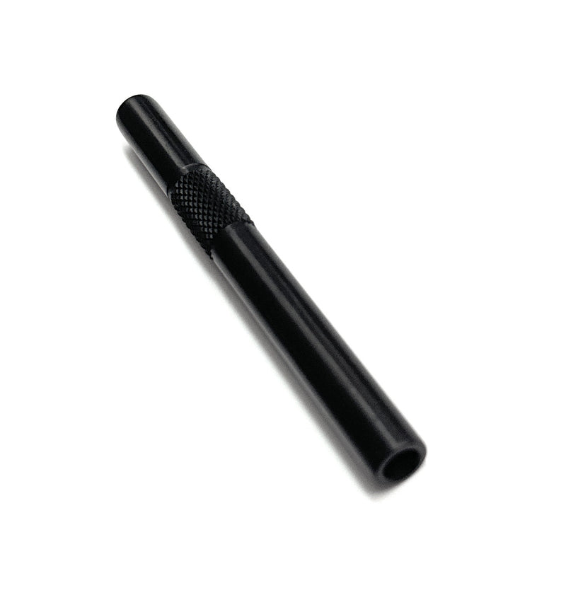 SET carbon hack card and high-quality aluminum snuff tube, grooved 80mm in matt black