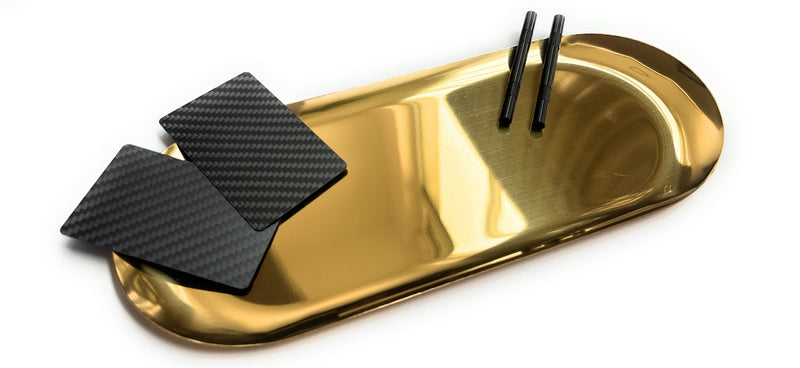 XXL SET Gold with XXL metal boards including 2 drawing tubes (80mm) and carbon card drawing base, stable and elegant