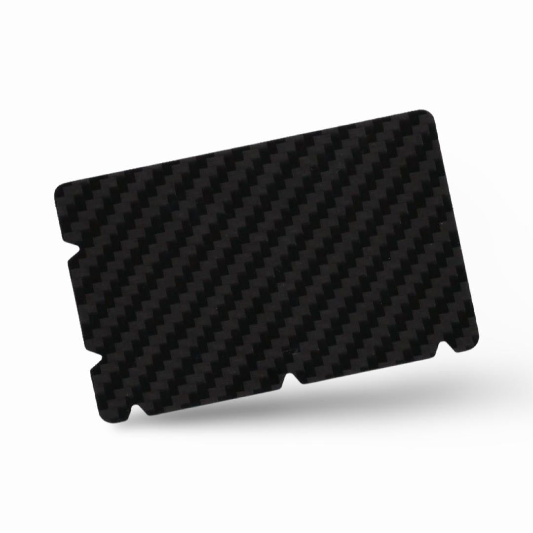 Hack card made of real carbon fiber with 5 notches in EC card/ID card format - hack card pull and hack black, stable and elegant made of carbon