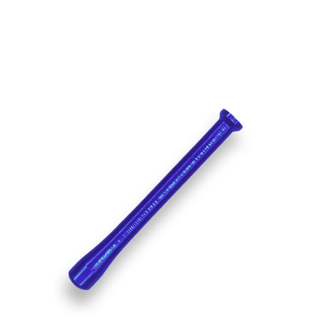 2 x Colored Metal Straw Straw Drawing Tube Snuff Bat Snorter Nasal Tube Bullet Sniffer Snuffer (Blue and Silver)