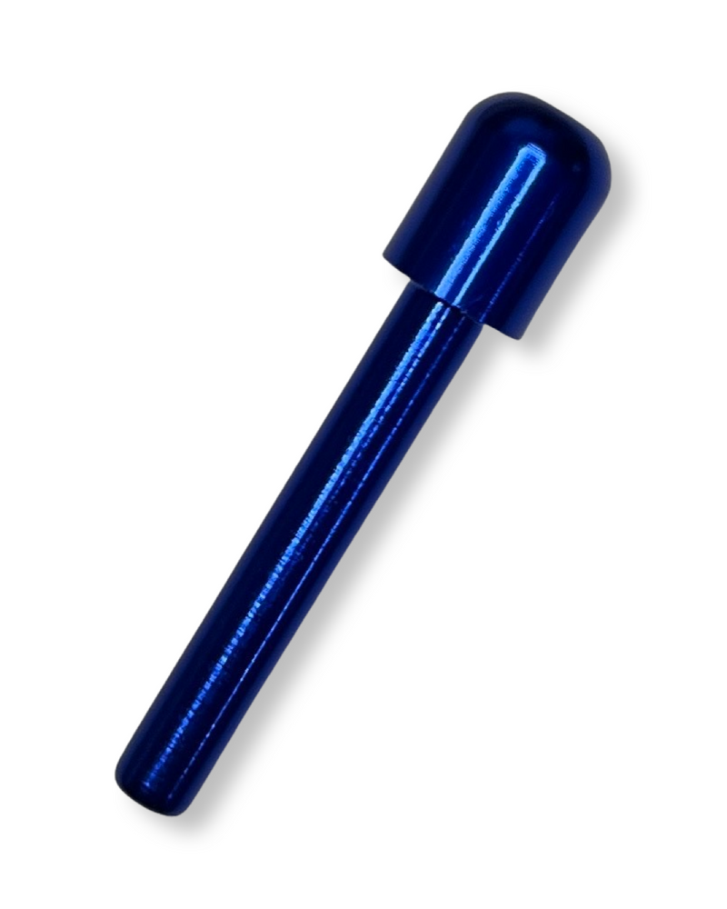 Aluminum tube for your snuff draw tube - snuff - snorter dispenser - length 70mm (blue)