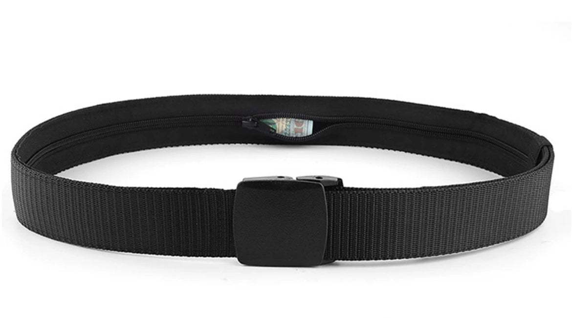 Black belt with secret compartment - security and style in one