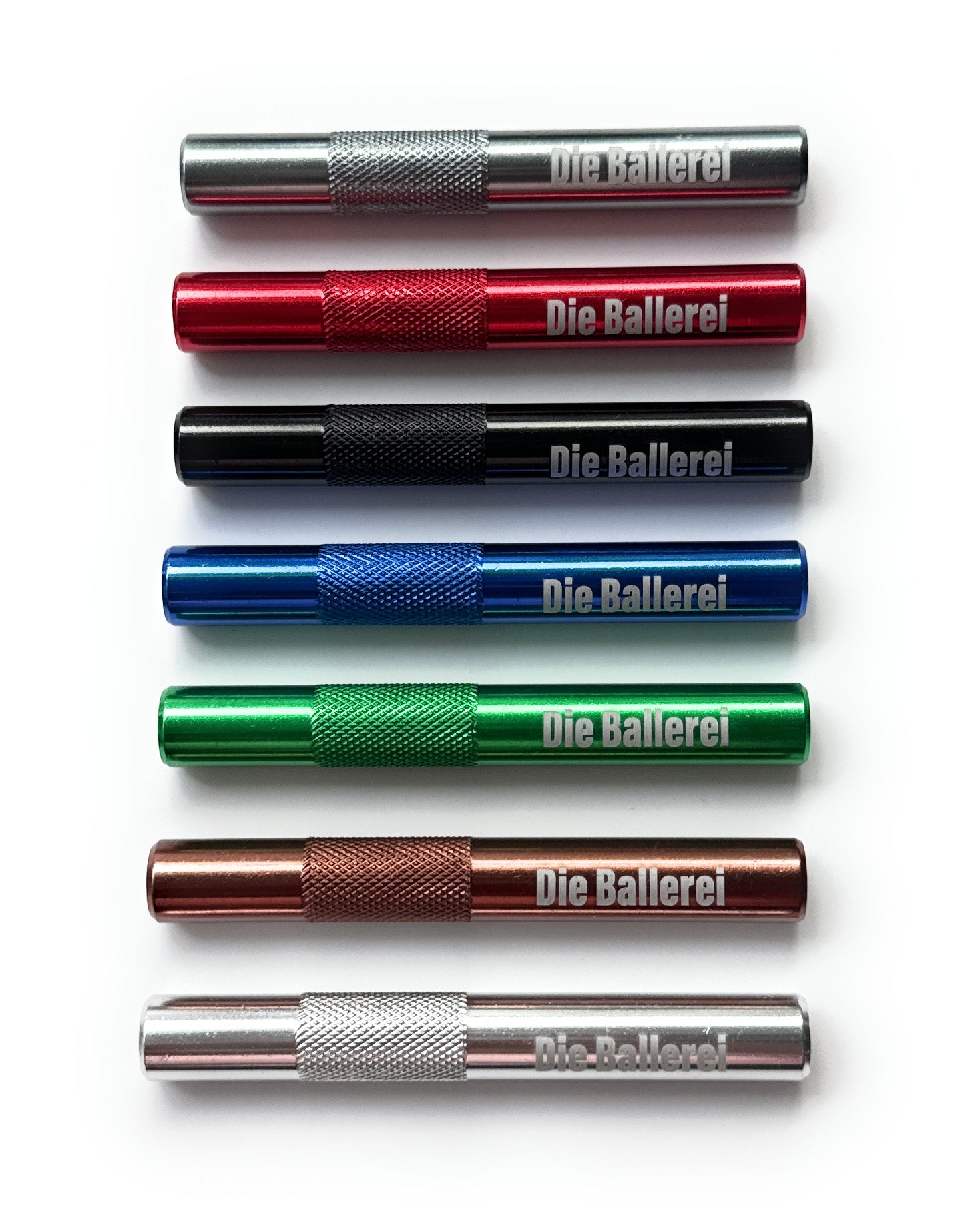 „Die Ballerei“ Aluminium-Röhrchen – Stylisch & Funktional in 7 Farben