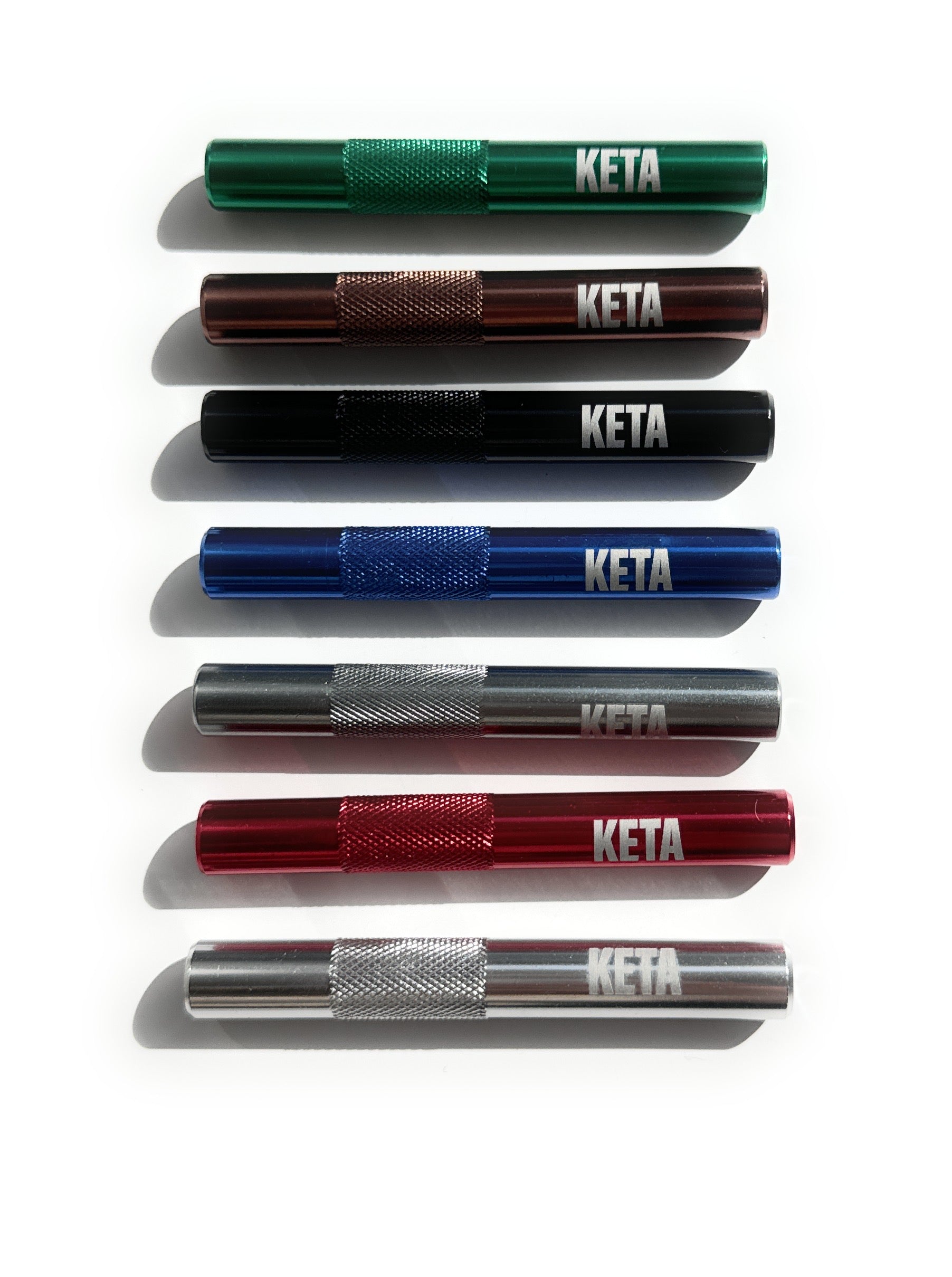 Tube with "KETA" engraving made of aluminum - for your snuff - drawing tube length 70mm 7 colors to choose from