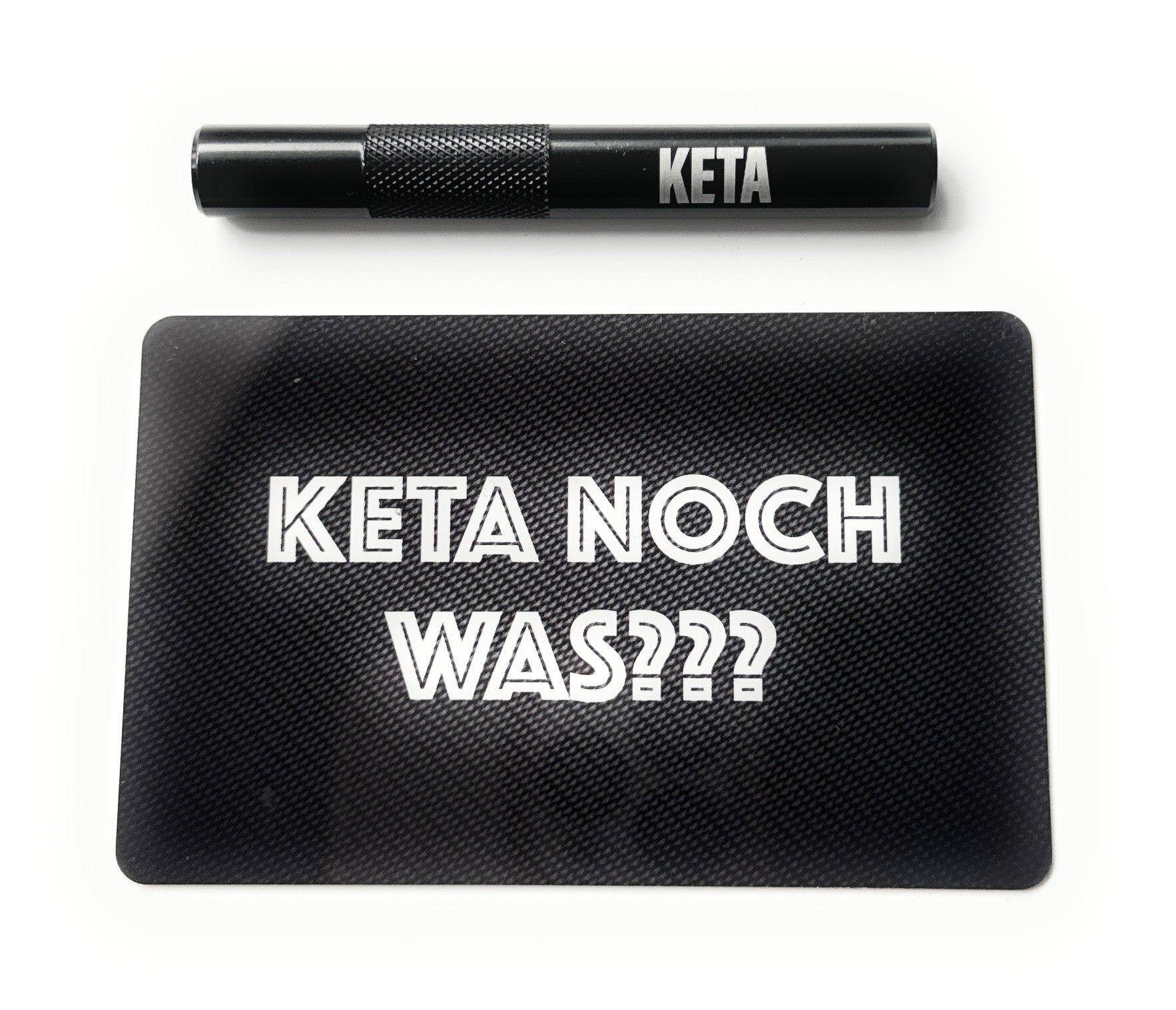 Röhrchen-Set „KETA“ – Alu-Röhrchen met gravure & hakkaart