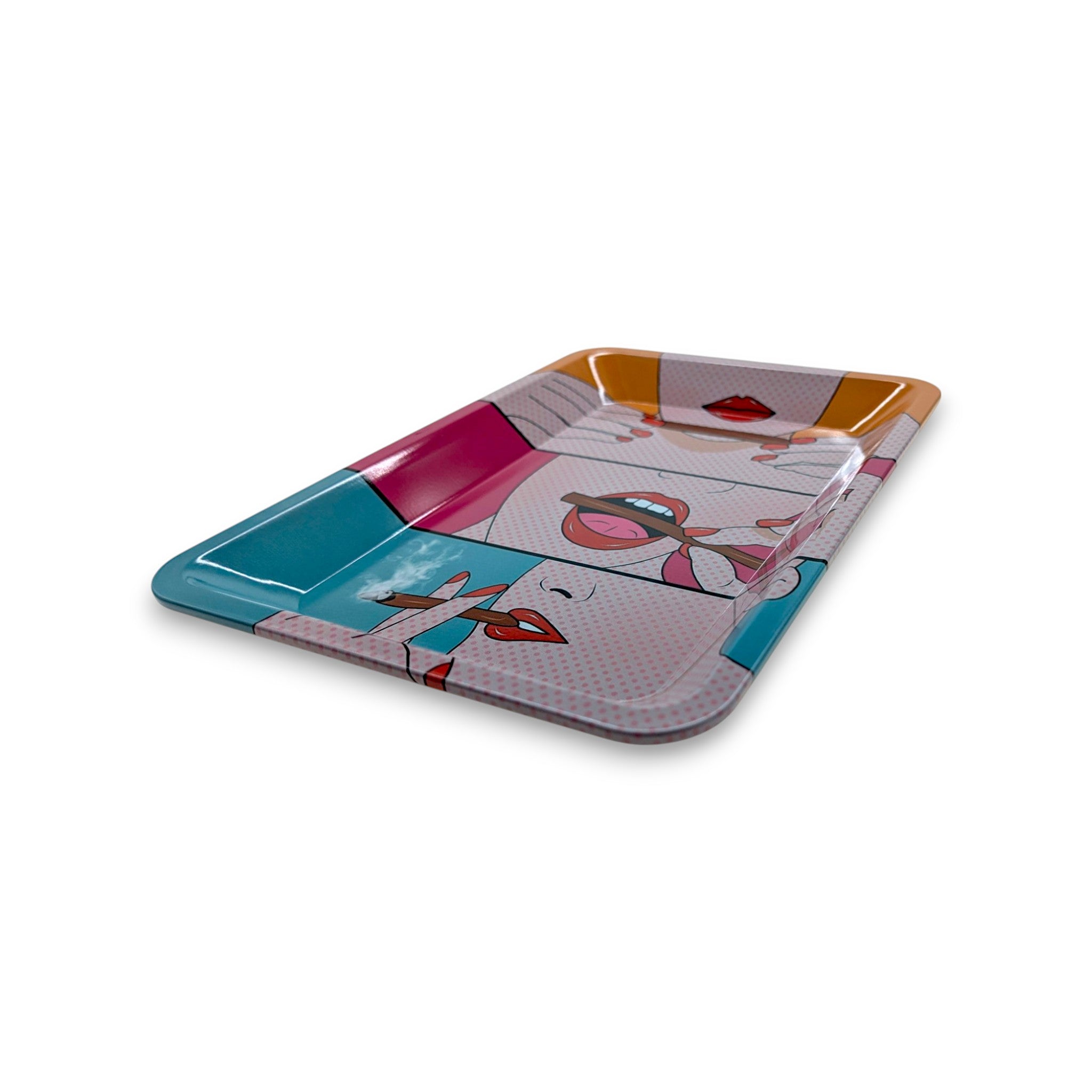 Metaal tray met roken cartoonprint – Perfecte bouwondergrond / Rolling Tray