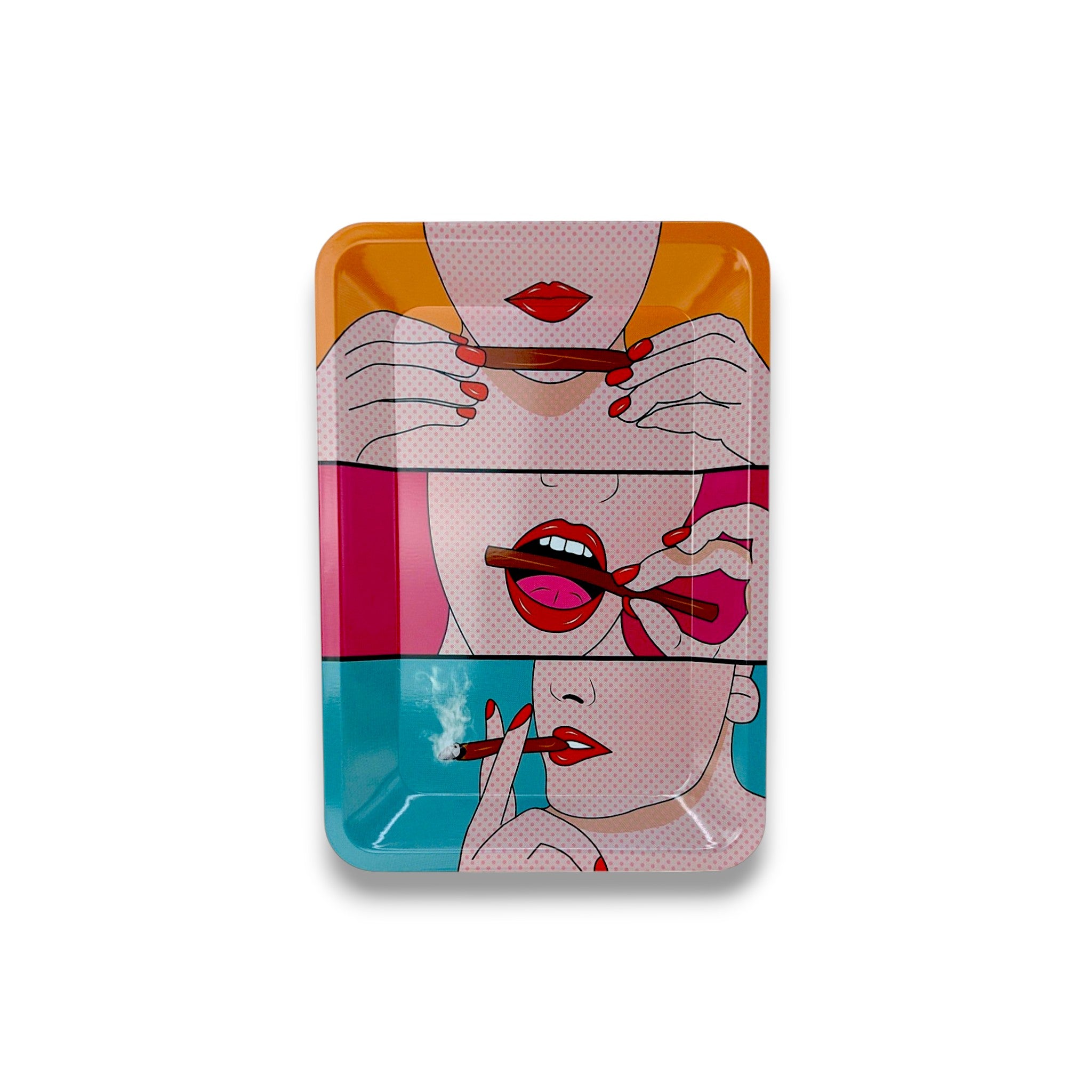 Metaal tray met roken cartoonprint – Perfecte bouwondergrond / Rolling Tray