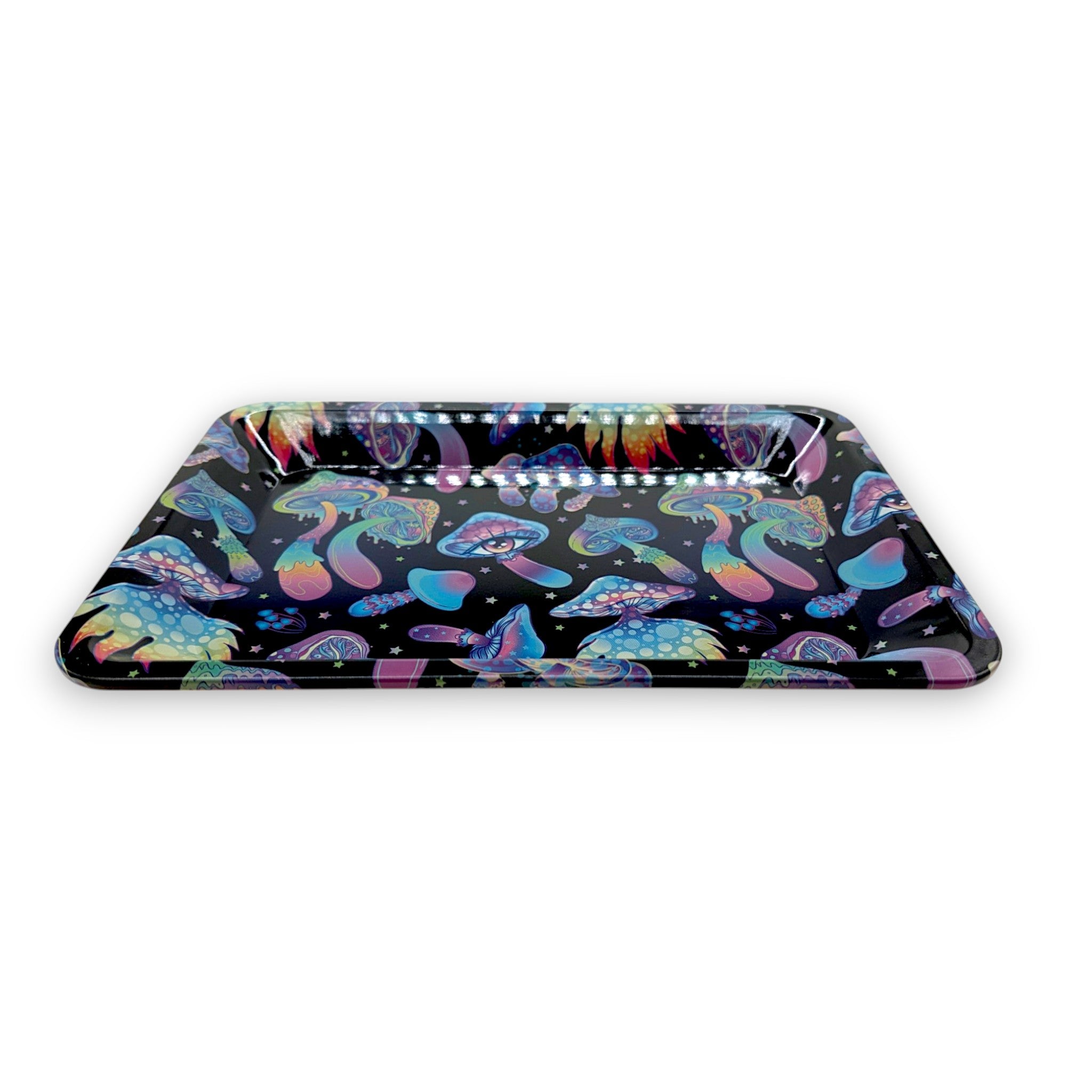 Metalen dienblad met psychedelische shrooms-print – Perfecte bouwondergrond / Rolling Tray