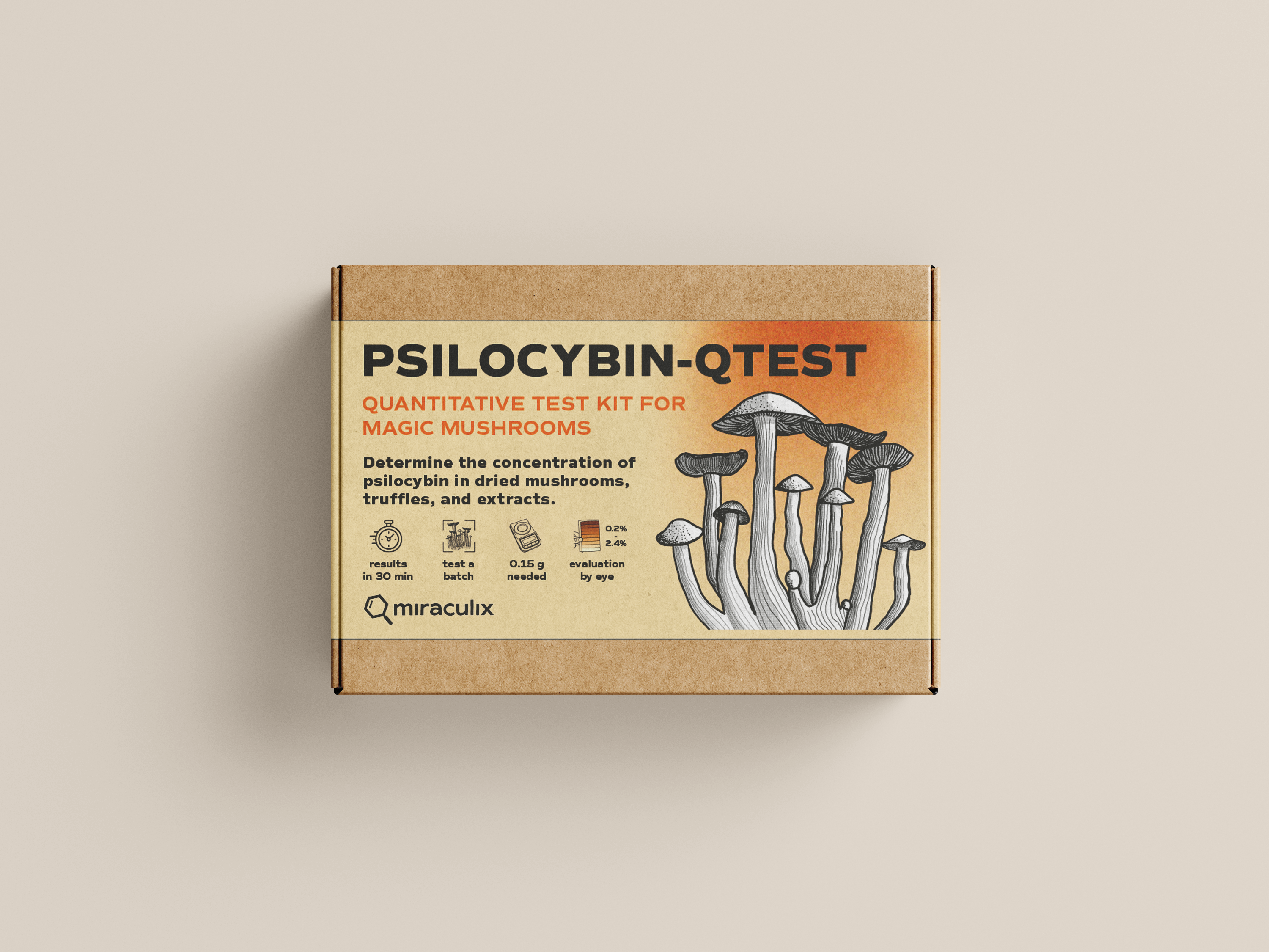 Mobile Drug Rapid Test Drug Screening Miraculix Psilocybin QTest Mushrooms