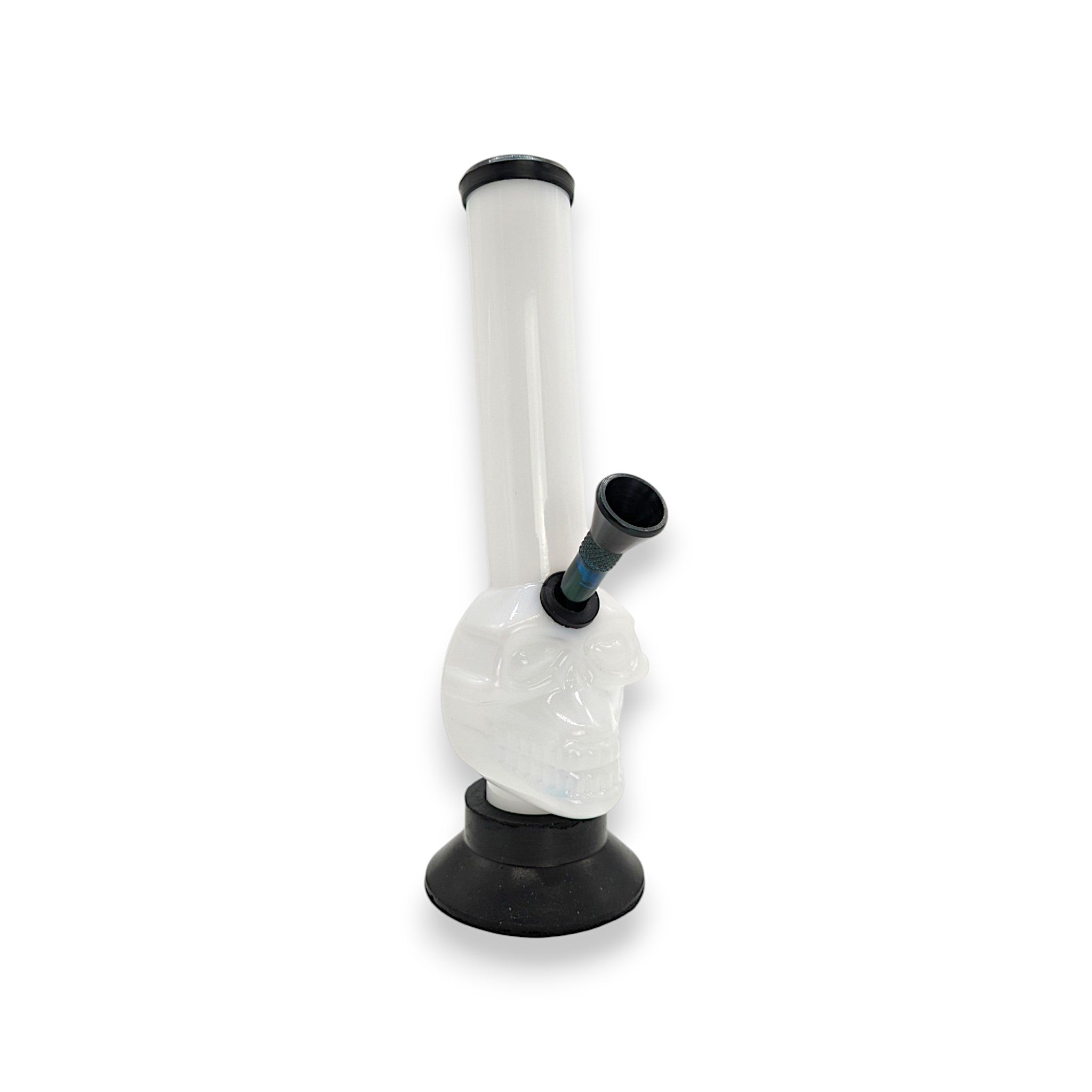 Kit de démarrage Skull Bong - Bong en acrylique blanc au design de crâne