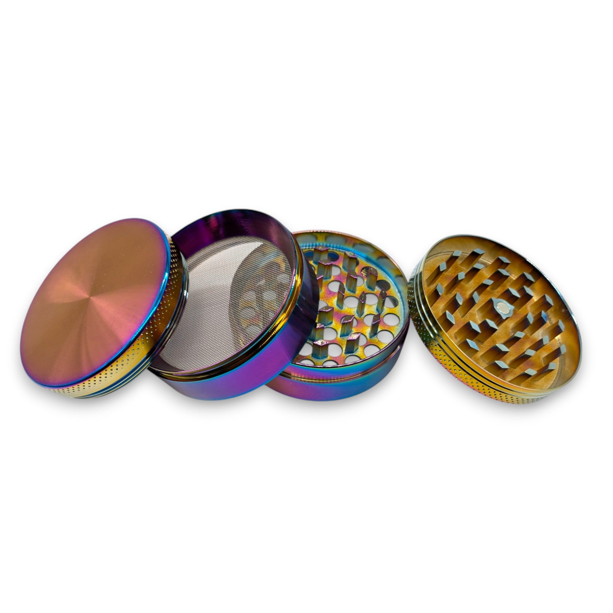 XL 4 pièces Premium Grinder – 63mm – Couleurs arc-en-ciel