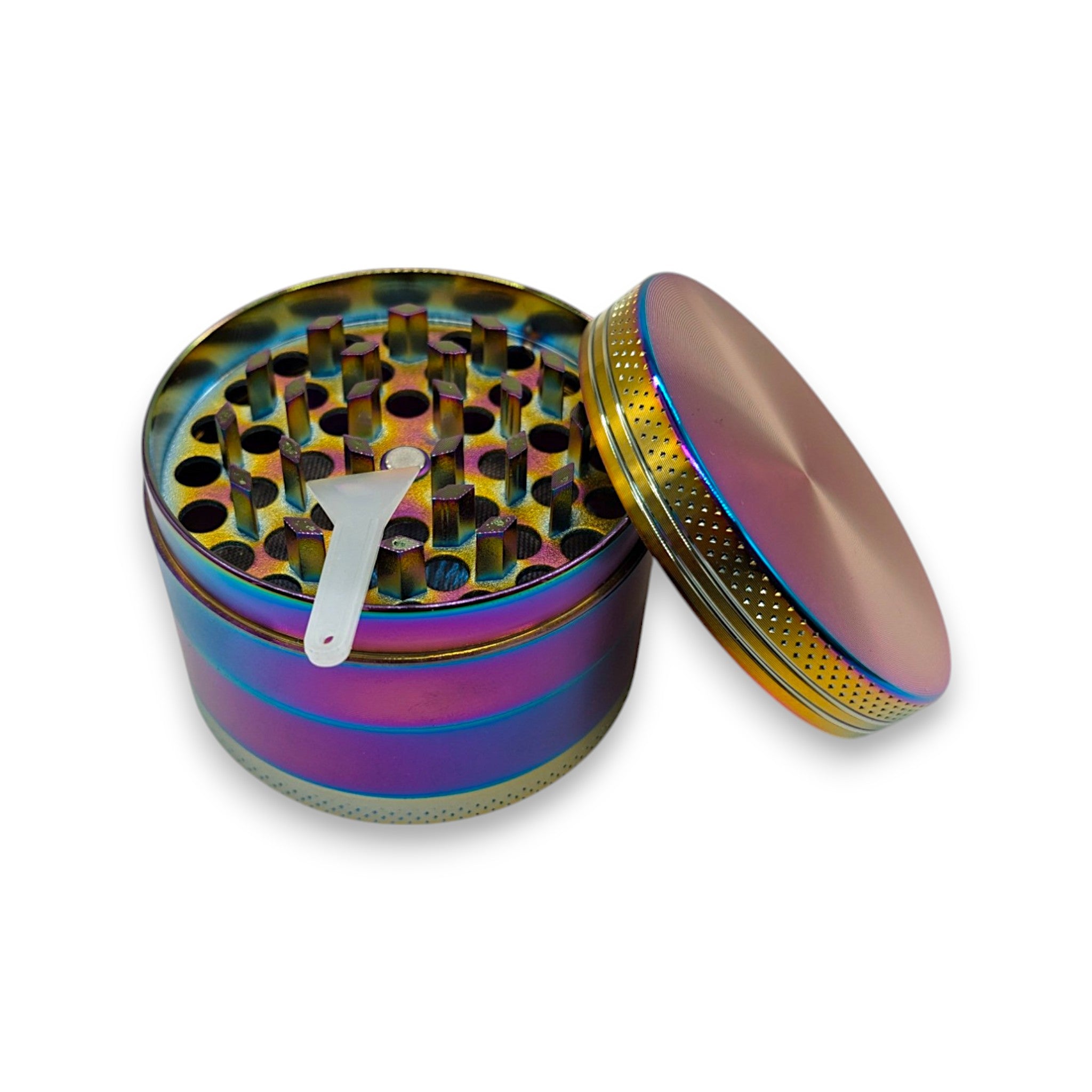 XL 4-delige Premium Grinder – 63mm – Regenboogkleuren