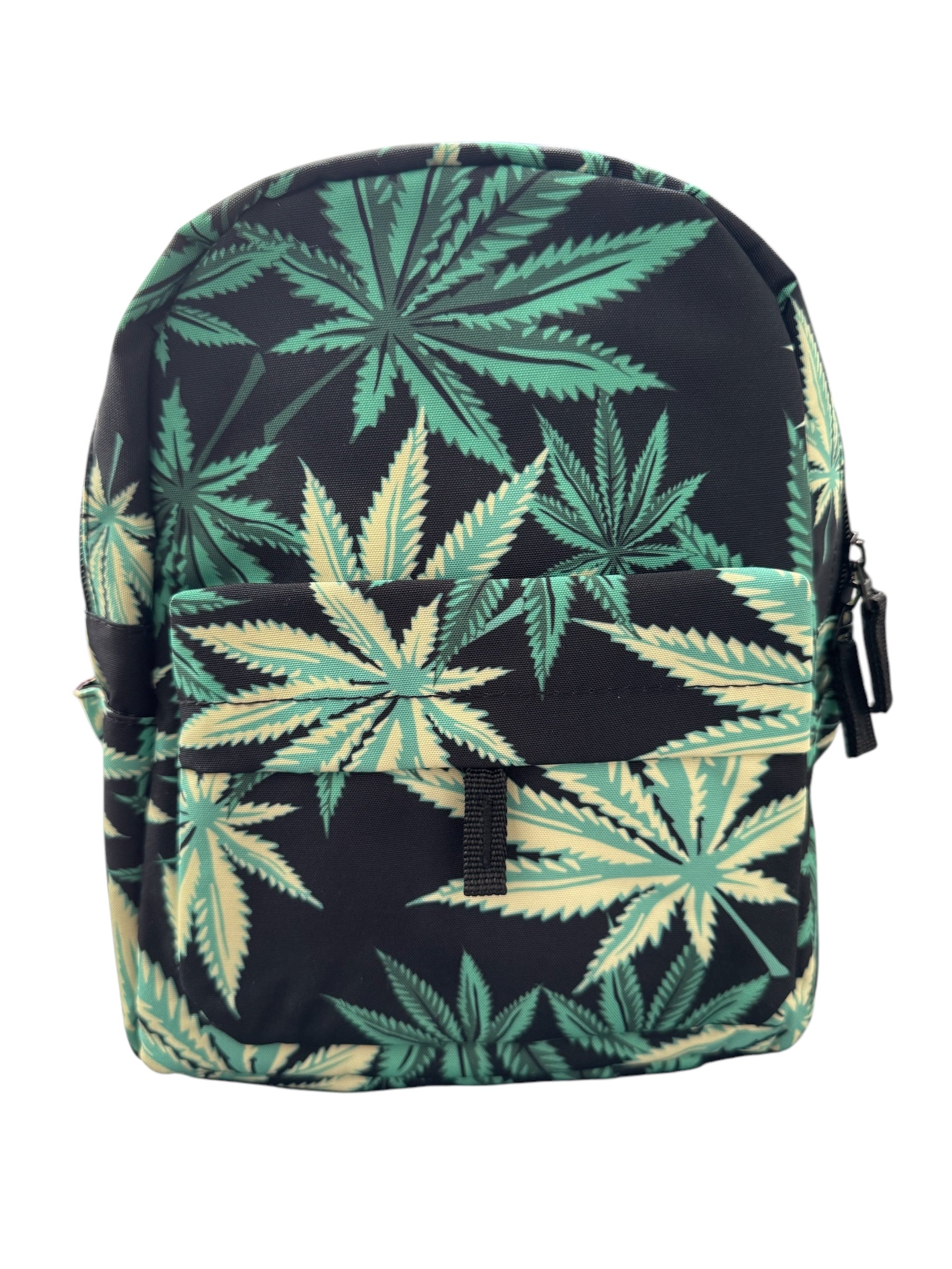 Mini-mochila con diseño de hoja de cáñamo – Casual, práctica y estilosa