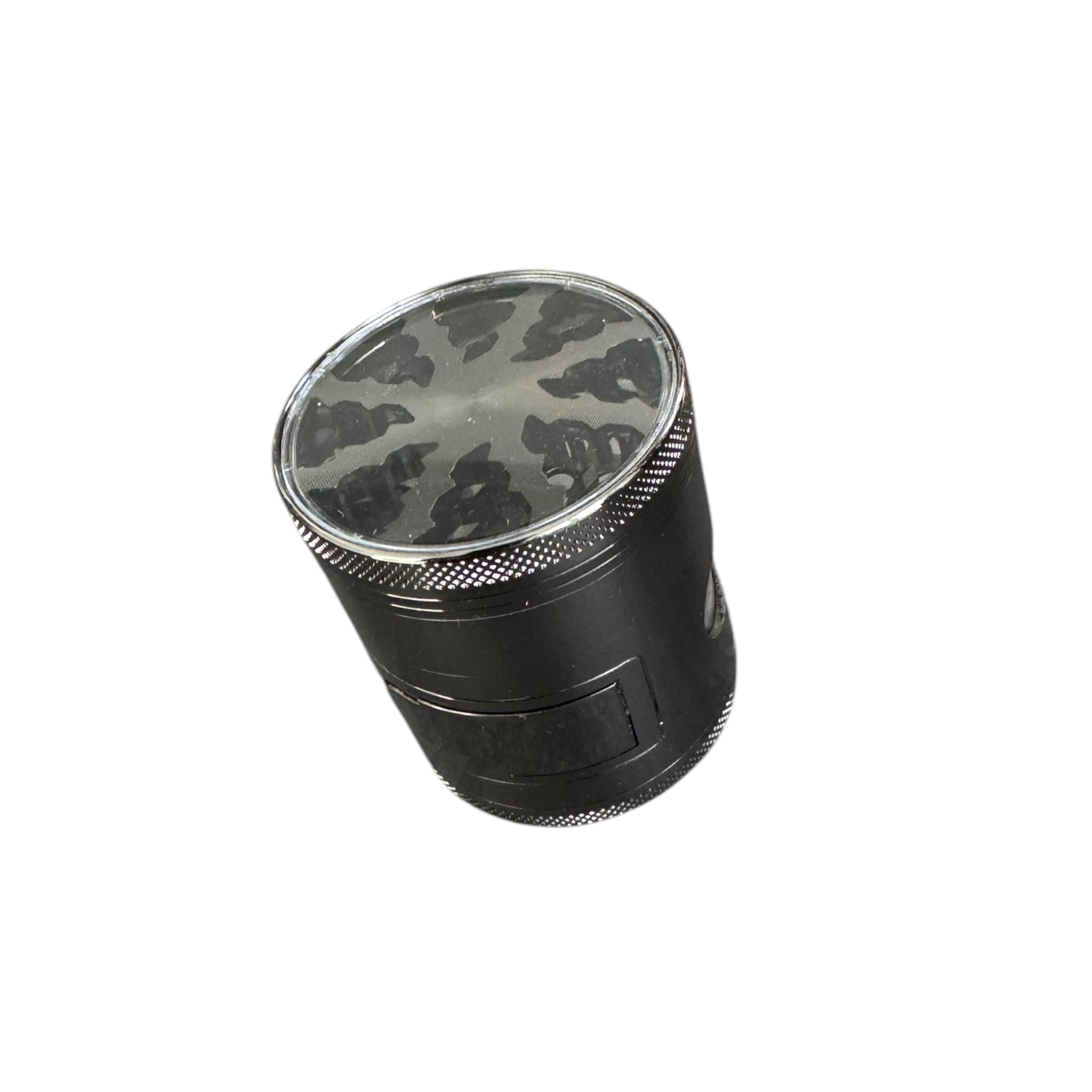 Robuster XL Grinder 60mm – 4-delig – Antraciet met venster en zijklep