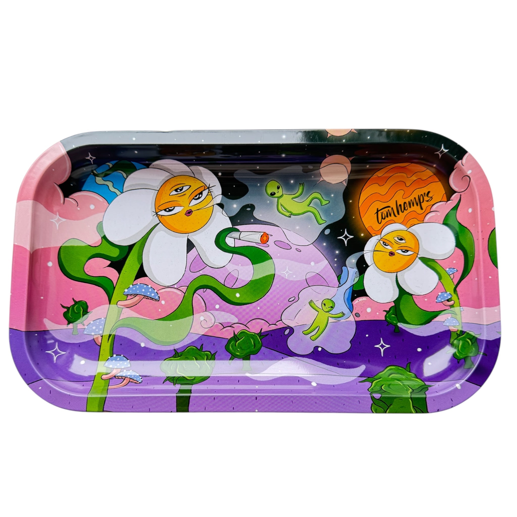 Tom Hemps Berlin XL Rolling Tray – Galactic Design by Smoked Cannivore