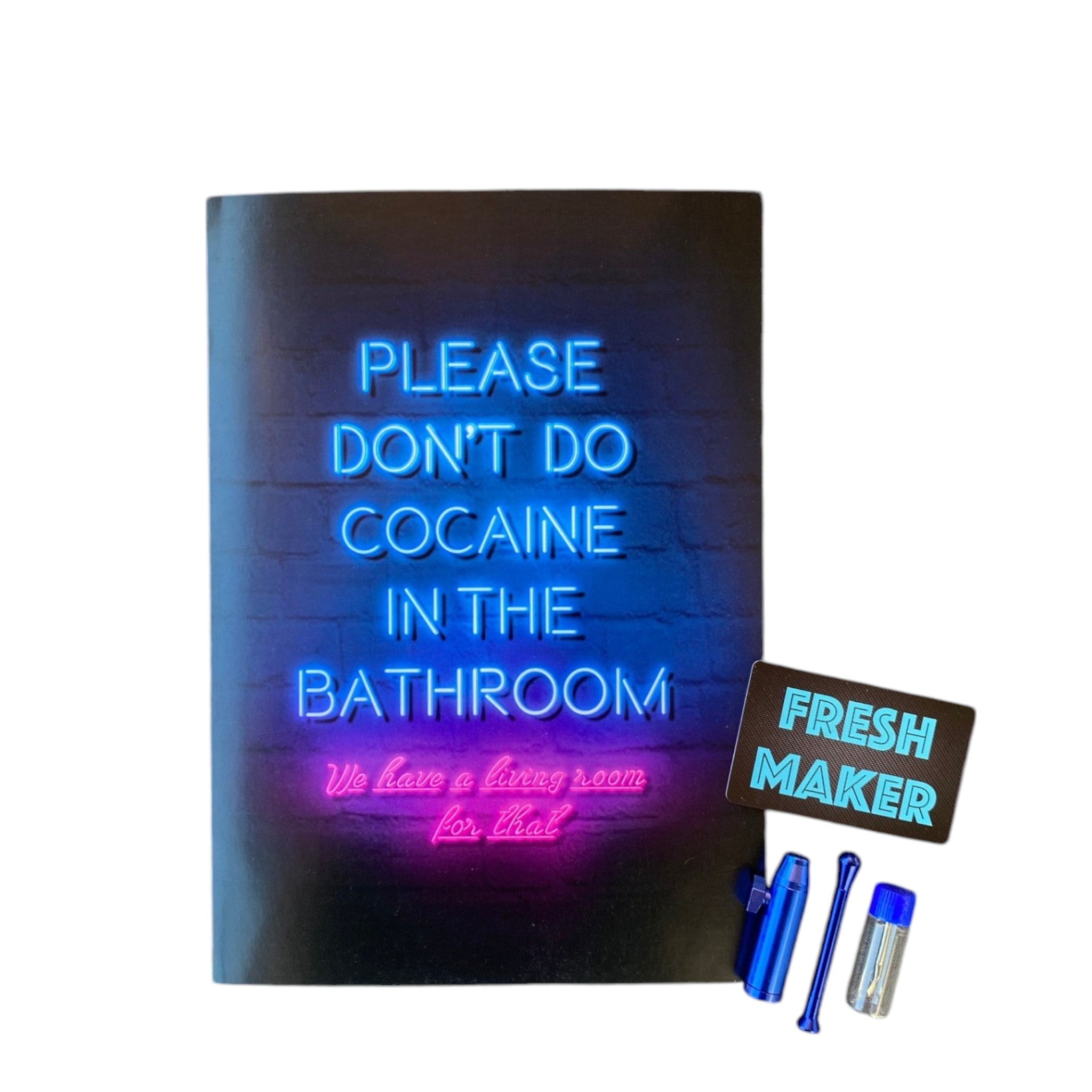 Set regalo poster – carta per hack, tubi, dispenser e poster neon blu/rosa