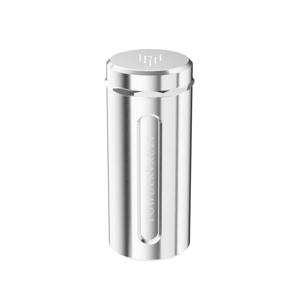 PowderVault POWDER DISPENSER - Elevate your experience with our groundbreaking powder dispensers - Satin Chrome