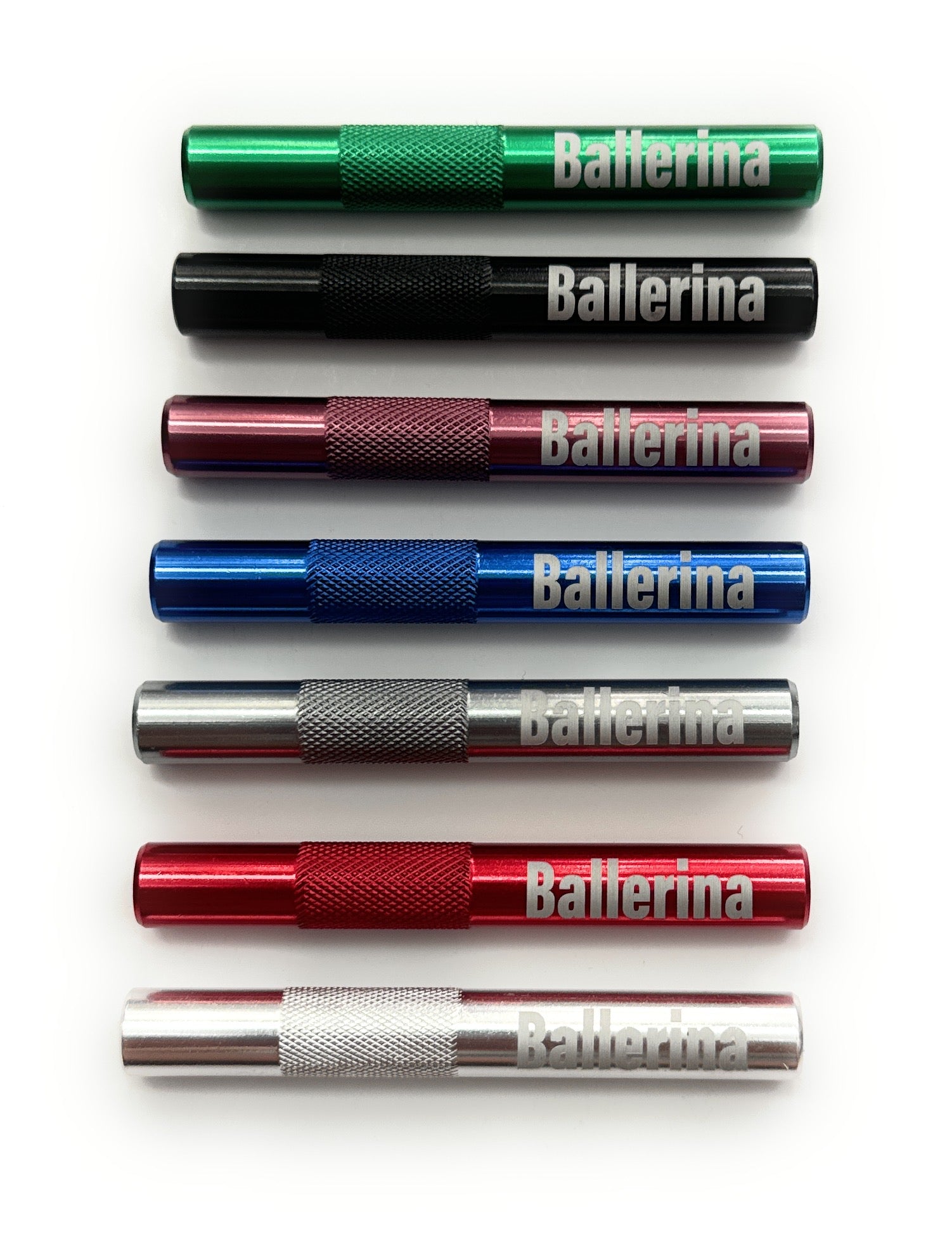 Tubi di alluminio con incisione "Ballerina" in 7 colori