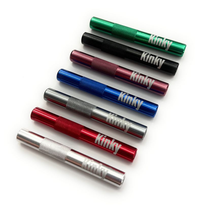 Tube with "Kinky" engraving made of aluminum - for your snuff - drawing tube length 70mm 7 colors to choose from