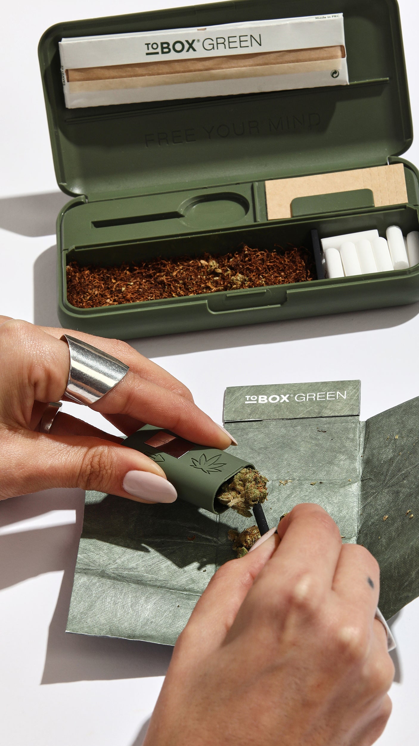 ToBOX GREEN – De perfecte TO GO-oplossing! Rolling & Grinder