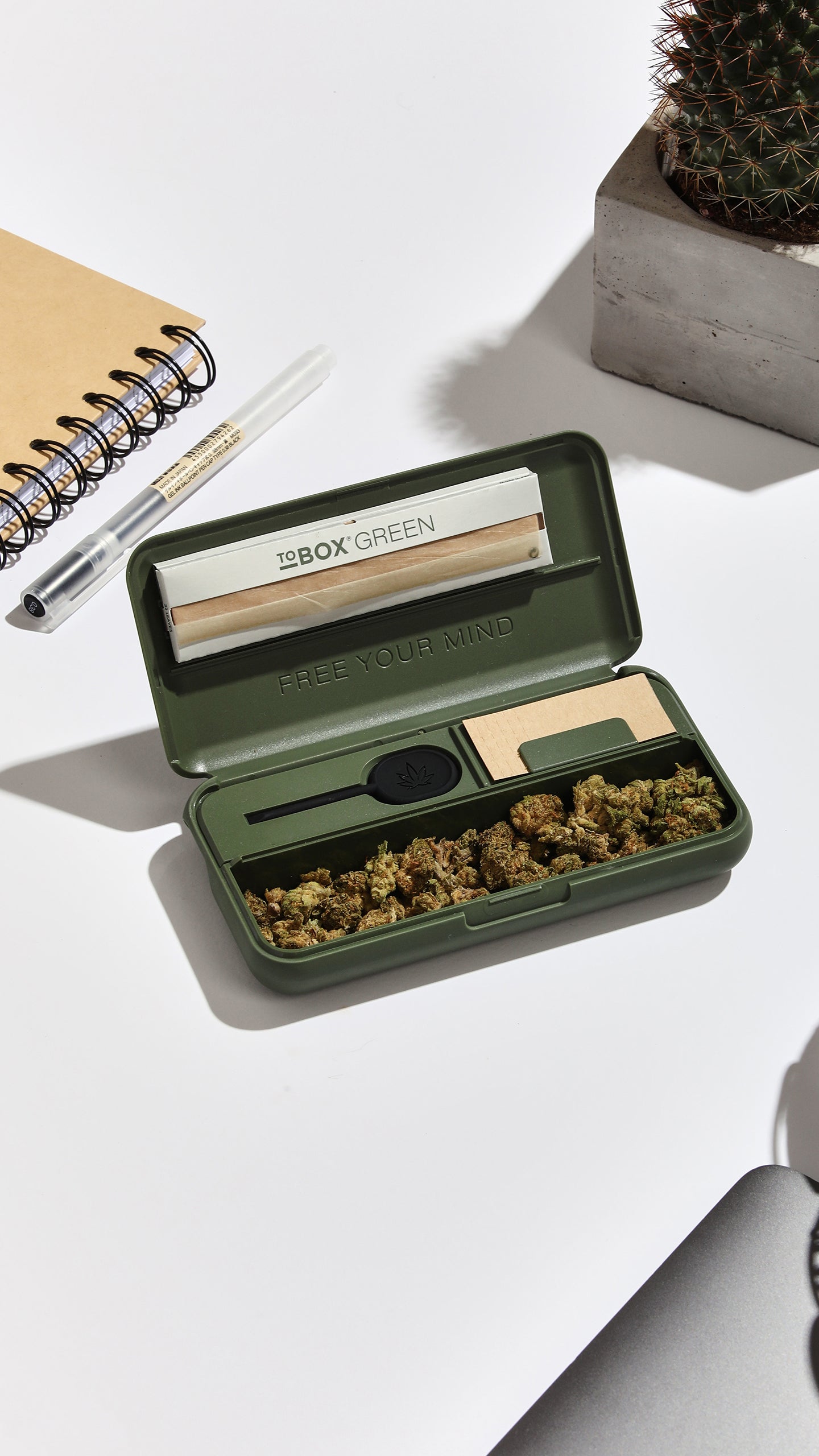 ToBOX GREEN – ¡La solución TO GO perfecta! Rolling & Grinder