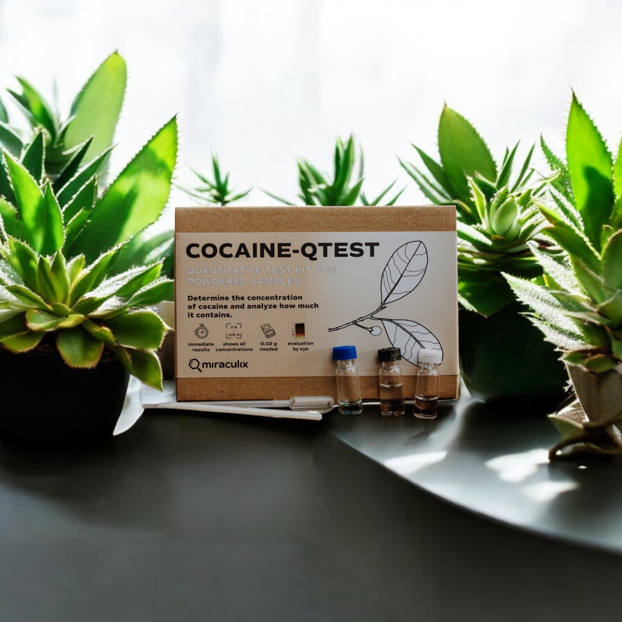 COCAINE QTEST Cocaïne Potentietest Kit – Snelle & nauwkeurige analyse van Miraculix