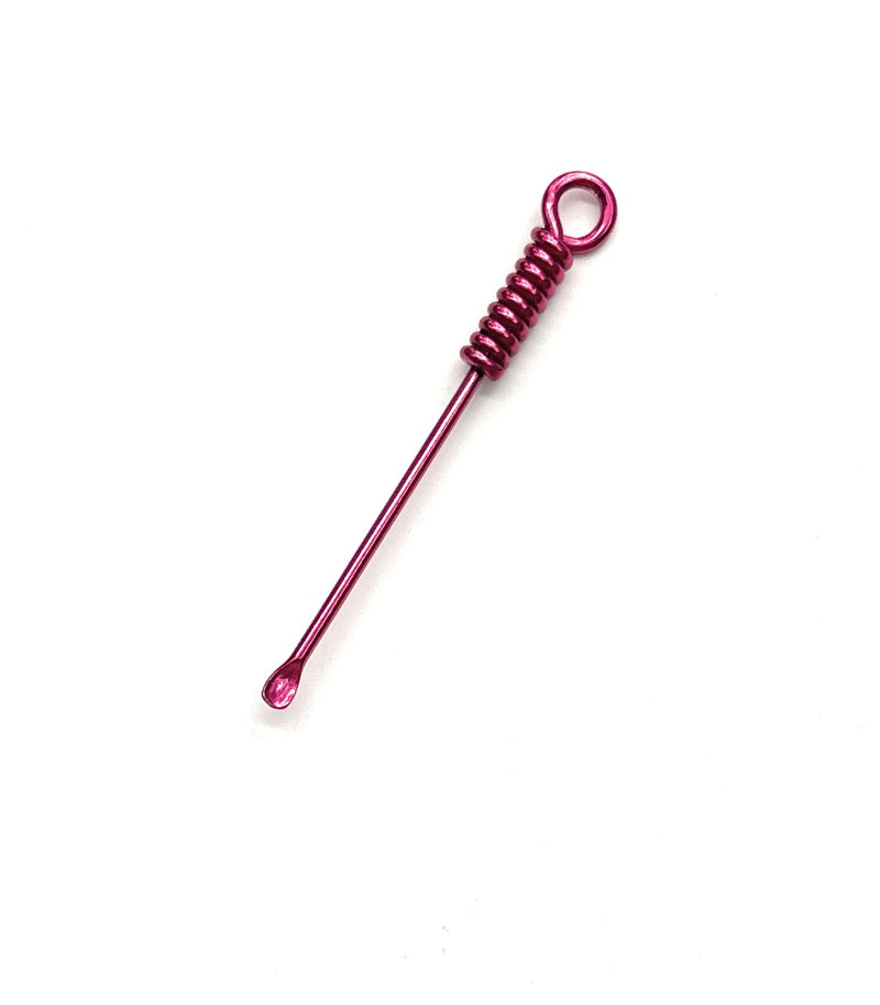 Mini Löffel in Pink mit Ring zum befestigen an Schlüsselbund etc. (ca.70mm) Spirale