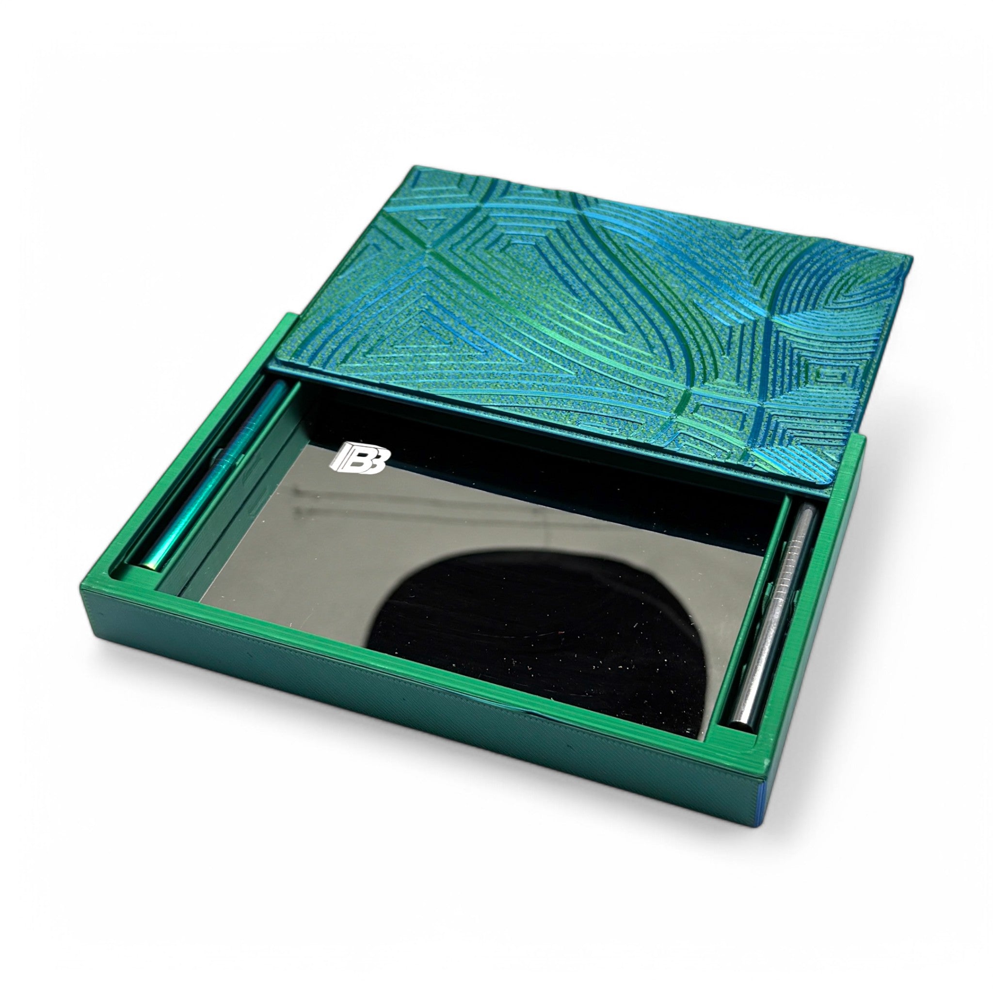 Baller-Box XL Waves of Thought incl. integrated mirror, 2x tubes and hack cards Blue / Green