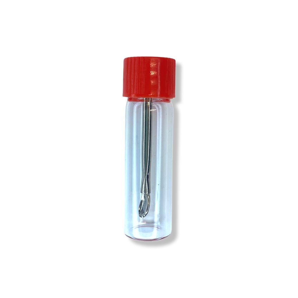 Baller bottle with telescopic spoon – Clear with red lid