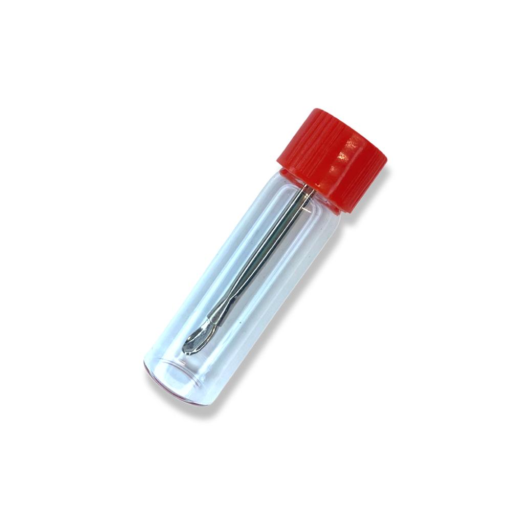 Baller bottle with telescopic spoon – Clear with red lid