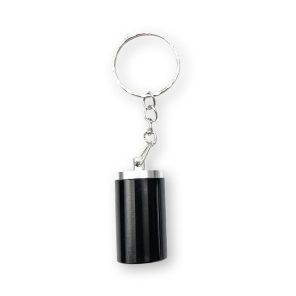 Storage box capsule aluminum pill box with screw cap and key ring