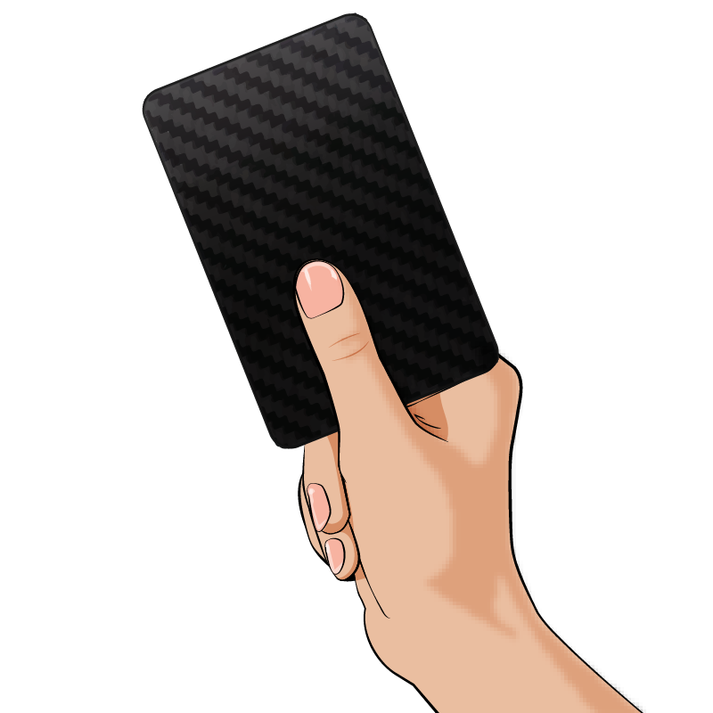 Hack card "LET IT SNOW" made of carbon – style and functionality combined