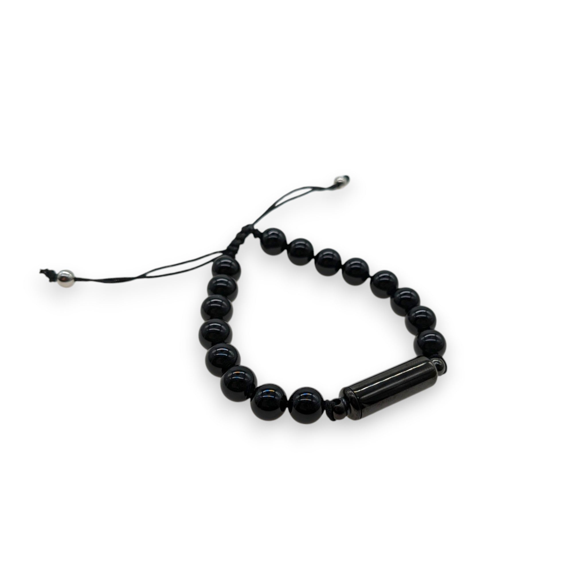 Stijlvolle Onyx-armband met vulbare capsule – Jouw perfecte mix van stijl en functie