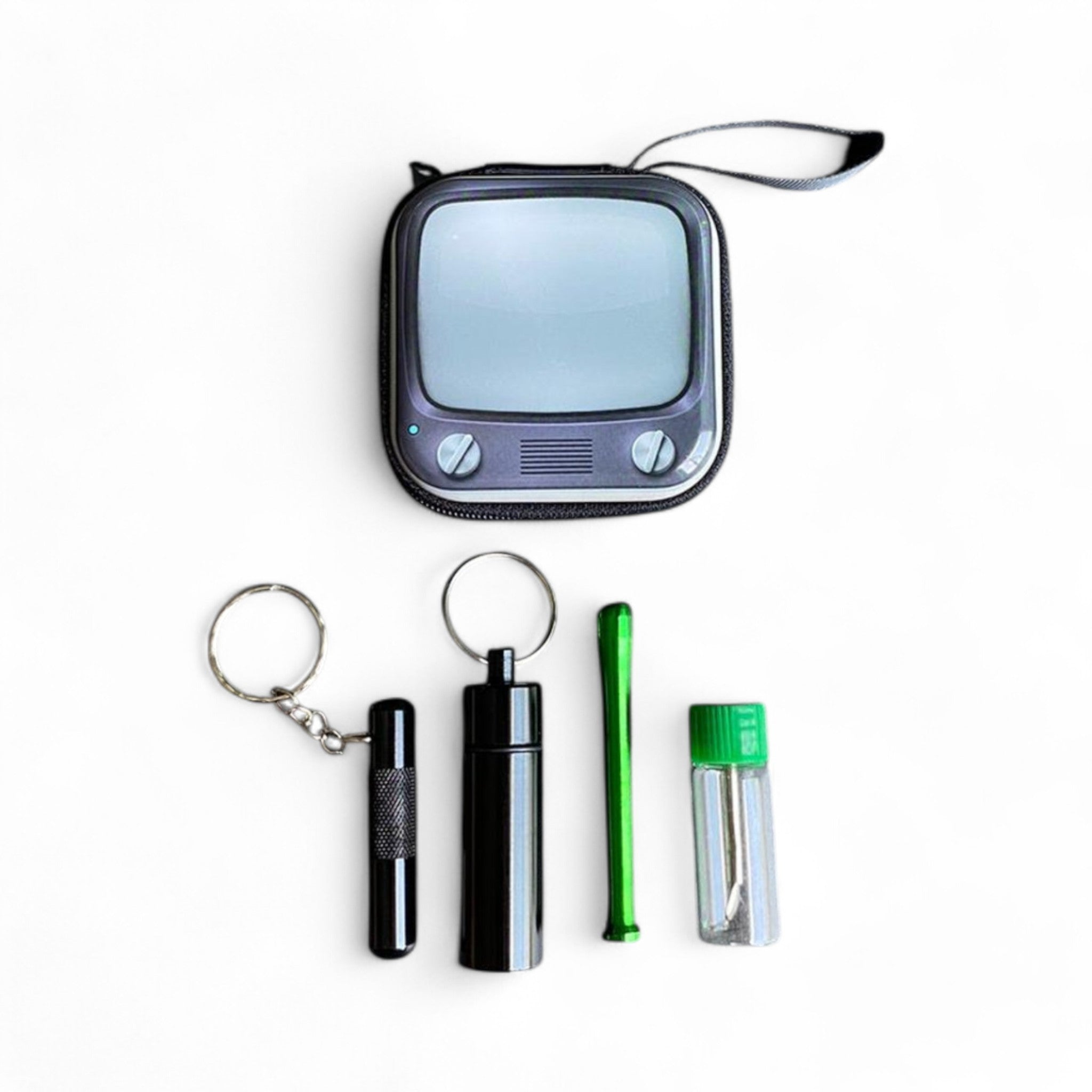 Set "TV Retro" – Stijlvolle accessoires in nostalgische hardcase