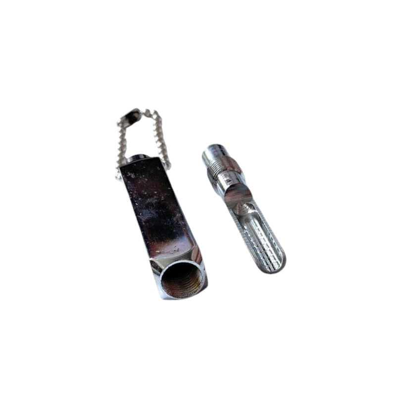 Pendant with spoon snuff set | Aluminum doser portioner | Donor| Sniff Snuff Discreet and elegant keychain in silver