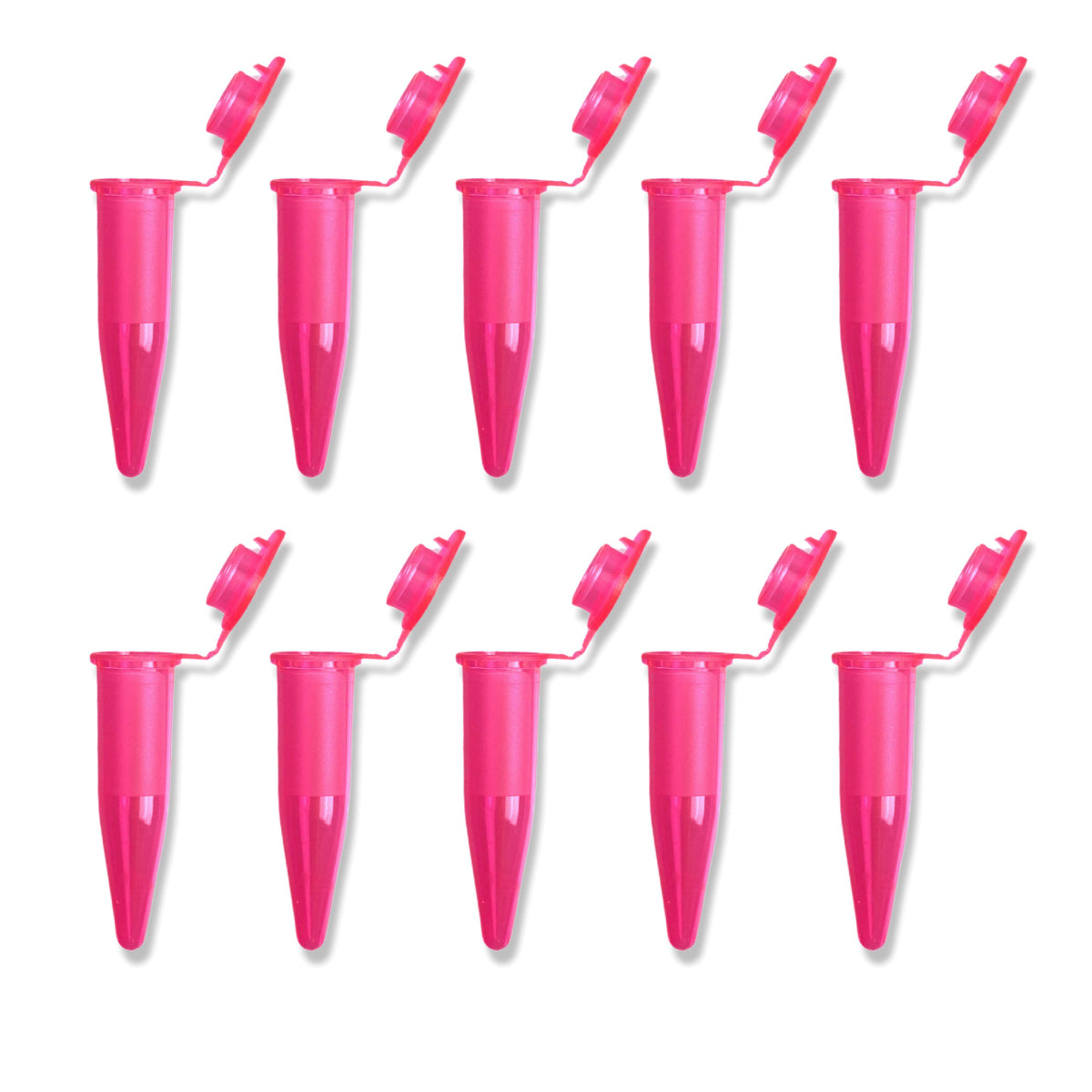 Capsule set (10 pieces) with quantity indication Sniff Snuff storage resealable plastic fabric capsule micro-tubes 1.5 ml pink